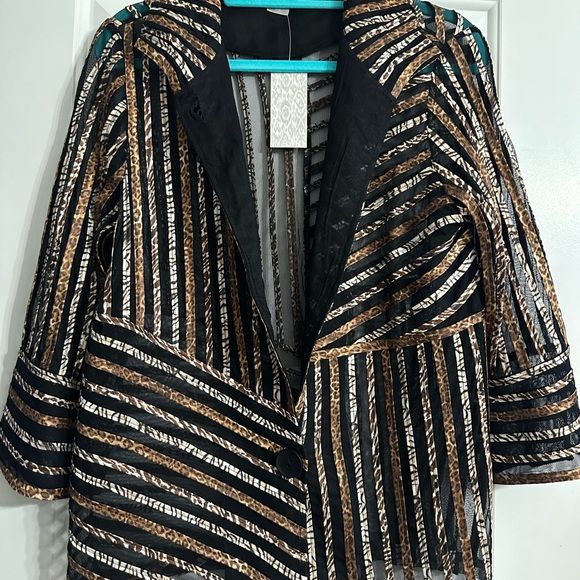 Chicos light weight see through blazer size 1 - Picture 2 of 7